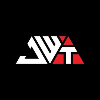 diseño de logotipo de letra triangular jwt con forma de triángulo. monograma de diseño de logotipo de triángulo jwt. plantilla de logotipo de vector de triángulo jwt con color rojo. logotipo triangular jwt logotipo simple, elegante y lujoso. jwt