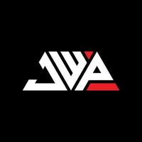 Diseño de logotipo de letra triangular jwp con forma de triángulo. monograma de diseño del logotipo del triángulo jwp. Plantilla de logotipo de vector de triángulo jwp con color rojo. logotipo triangular jwp logotipo simple, elegante y lujoso. jwp