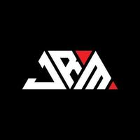 JRM triangle letter logo design with triangle shape. JRM triangle logo design monogram. JRM triangle vector logo template with red color. JRM triangular logo Simple, Elegant, and Luxurious Logo. JRM