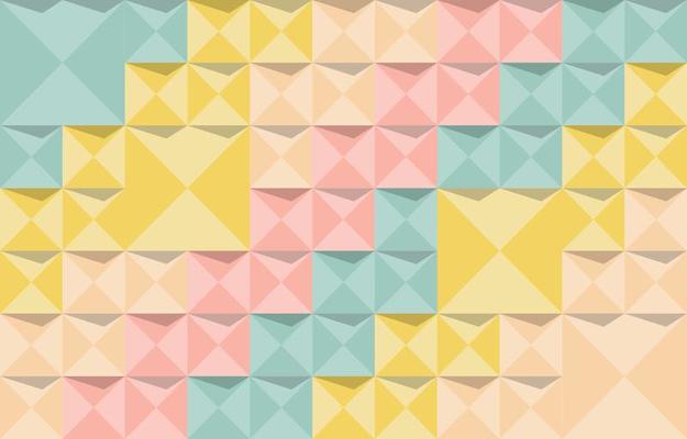 Colorful Pastel Square Geometric Abstract Flat Background