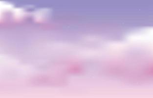 pastel púrpura rosa nube cielo hermosa vista fondo vector