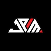 JPM triangle letter logo design with triangle shape. JPM triangle logo design monogram. JPM triangle vector logo template with red color. JPM triangular logo Simple, Elegant, and Luxurious Logo. JPM