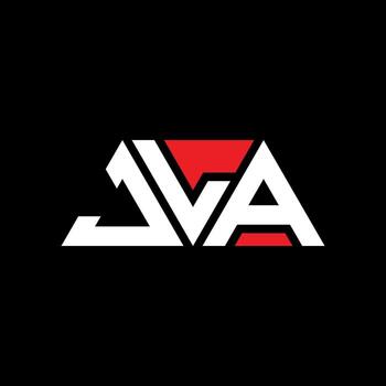 JLA triangle letter logo design with triangle shape. JLA triangle logo design monogram. JLA triangle vector logo template with red color. JLA triangular logo Simple, Elegant, and Luxurious Logo. JLA