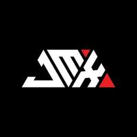 Diseño de logotipo de letra triangular jmx con forma de triángulo. monograma de diseño del logotipo del triángulo jmx. plantilla de logotipo de vector de triángulo jmx con color rojo. logotipo triangular jmx logotipo simple, elegante y lujoso. jmx