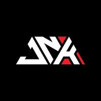 jnk diseño de logotipo de letra triangular con forma de triángulo. monograma de diseño del logotipo del triángulo jnk. Plantilla de logotipo de vector de triángulo jnk con color rojo. logotipo triangular jnk logotipo simple, elegante y lujoso. jnk