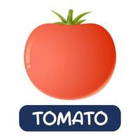 cartoon tomato vegetables vector isolated on white background