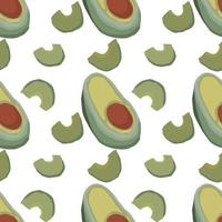 Seamless pattern with avocado. Wrapping paper pattern. Watercolor vector. vector