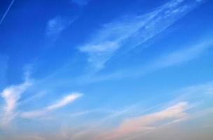 Beautiful panorama of orange and yellow clouds at sunrise photo