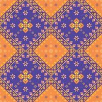 geometric flower ethnic seamless pattern for fabric pattern vector