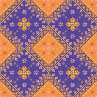 geometric flower ethnic seamless pattern for fabric pattern vector