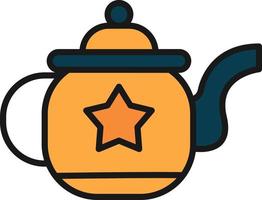 Teapot Line Filled vector