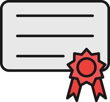 Certificate Glyph Icon vector