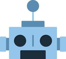 robot, plano, icono vector