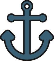 Anchor Line Filled vector