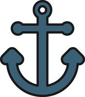 Anchor Line Filled vector