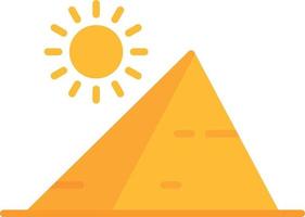 Pyramid Flat Icon vector