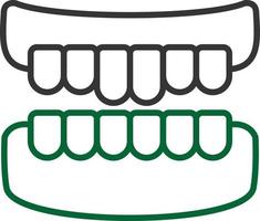 Denture Line Two Color vector