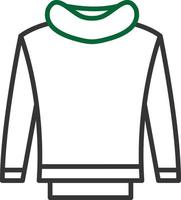 Sweatshirt Line Two Color vector