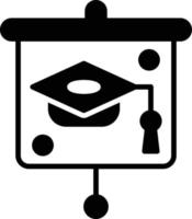 Graduation Presentation Glyph Icon vector