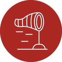 Windsock Line Circle Multicolor vector