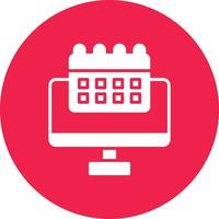 Calendar Glyph Circle Multicolor vector