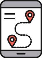 Gps Line Filled vector