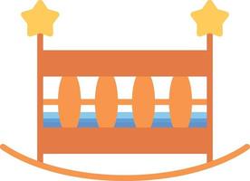 Crib Flat Icon vector