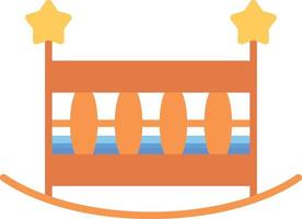 Crib Flat Icon vector