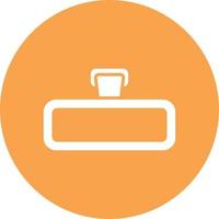 19 - Rear View Mirror Glyph Circle Multicolor vector