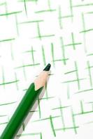 grid drawn in green pencil photo