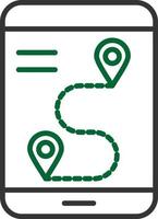 Gps Line Two Color vector