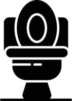 Toilet Glyph Icon vector