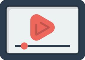 Video Player Flat Icon vector