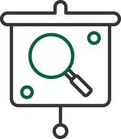 Searching Presentation Line Two Color vector