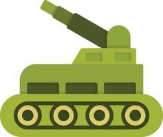 icono plano del tanque vector