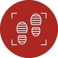 Footprint Line Circle Multicolor vector