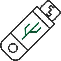 Usb Line Two Color vector