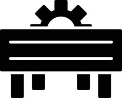 Saw Machine Glyph Icon vector