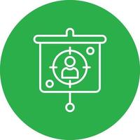 Target Presentation Line Circle Multicolor vector
