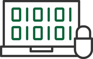 Coding Line Two Color vector