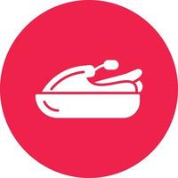 Jet Ski Glyph Circle Multicolor vector