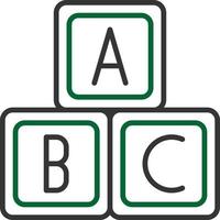 Abc Line Two Color vector