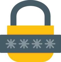 Password Flat Icon vector