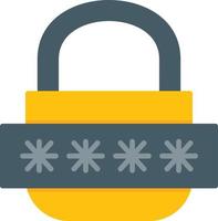 Password Flat Icon vector