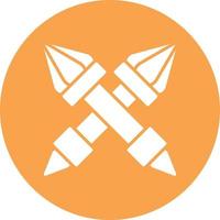 Scepter Glyph Circle Multicolor vector