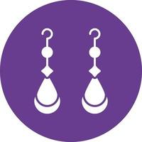 Earrings Glyph Circle Multicolor vector