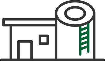 Storage Tank Line Two Color vector