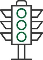 Traffic Light Line Two Color vector