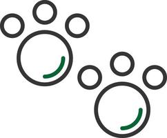 Footprint Line Two Color vector