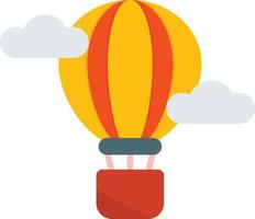 Hot Air Balloon Flat Icon vector